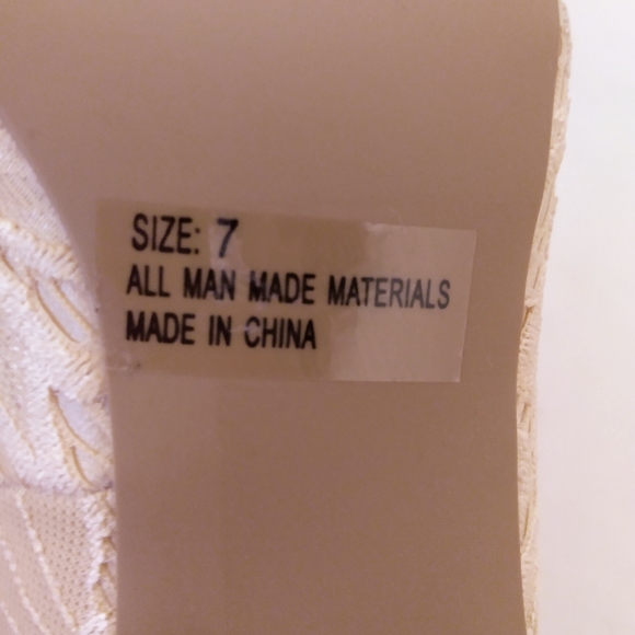 Qupid Pink Lace Fabric Zip Peep Toe Wedding Bridal Sock Boot 4 1/2" Heels sz 7 - Picture 7 of 8